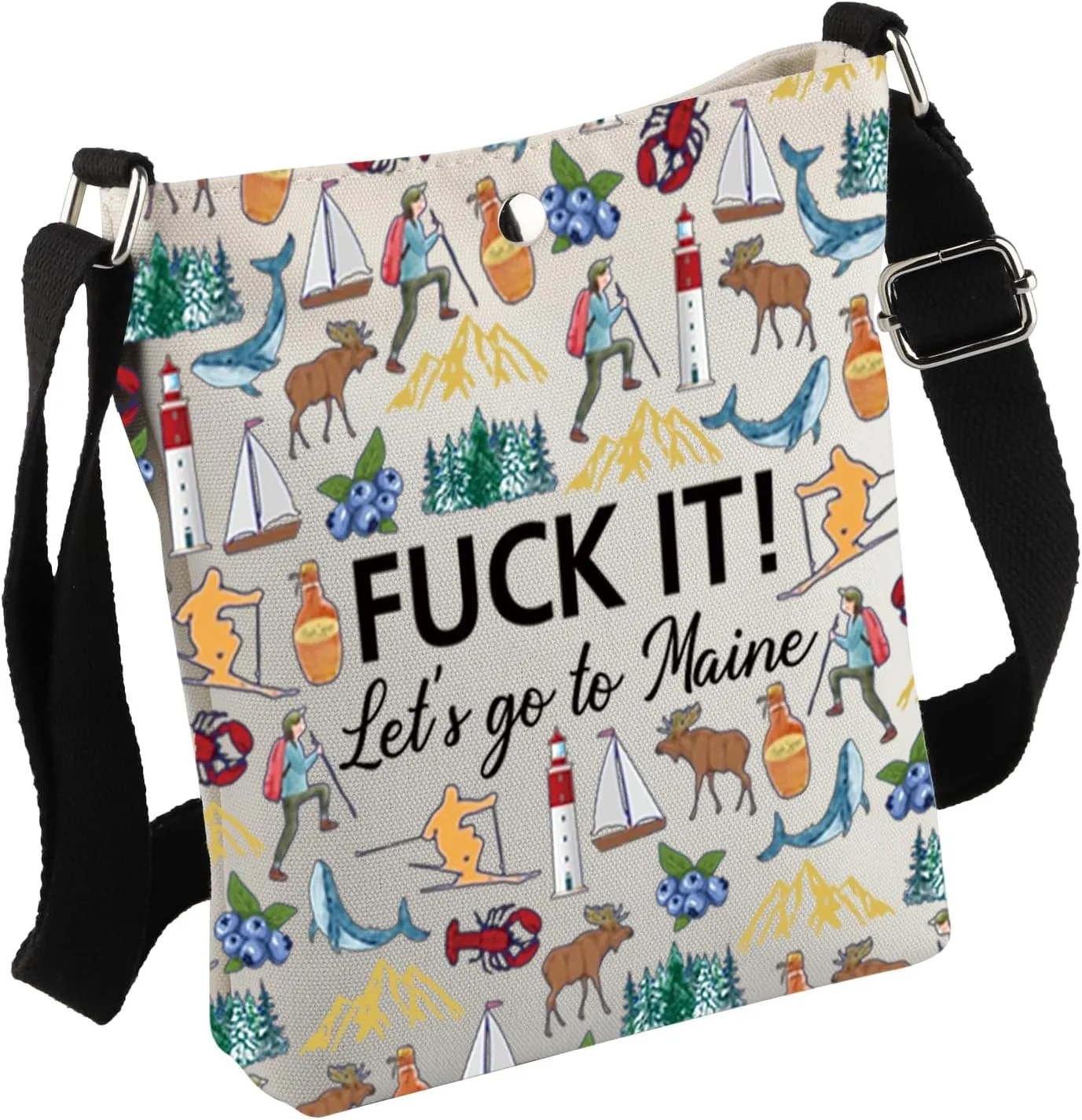 Maine Crossbody Bag Maine Lover Gift Maine Travel Gift Maine Welcome Bag Girls Trip To Maine Gift For Her