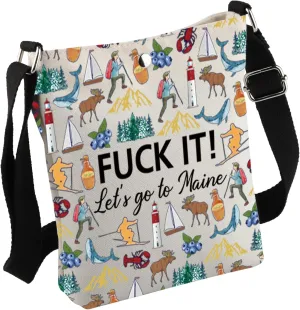 Maine Crossbody Bag Maine Lover Gift Maine Travel Gift Maine Welcome Bag Girls Trip To Maine Gift For Her