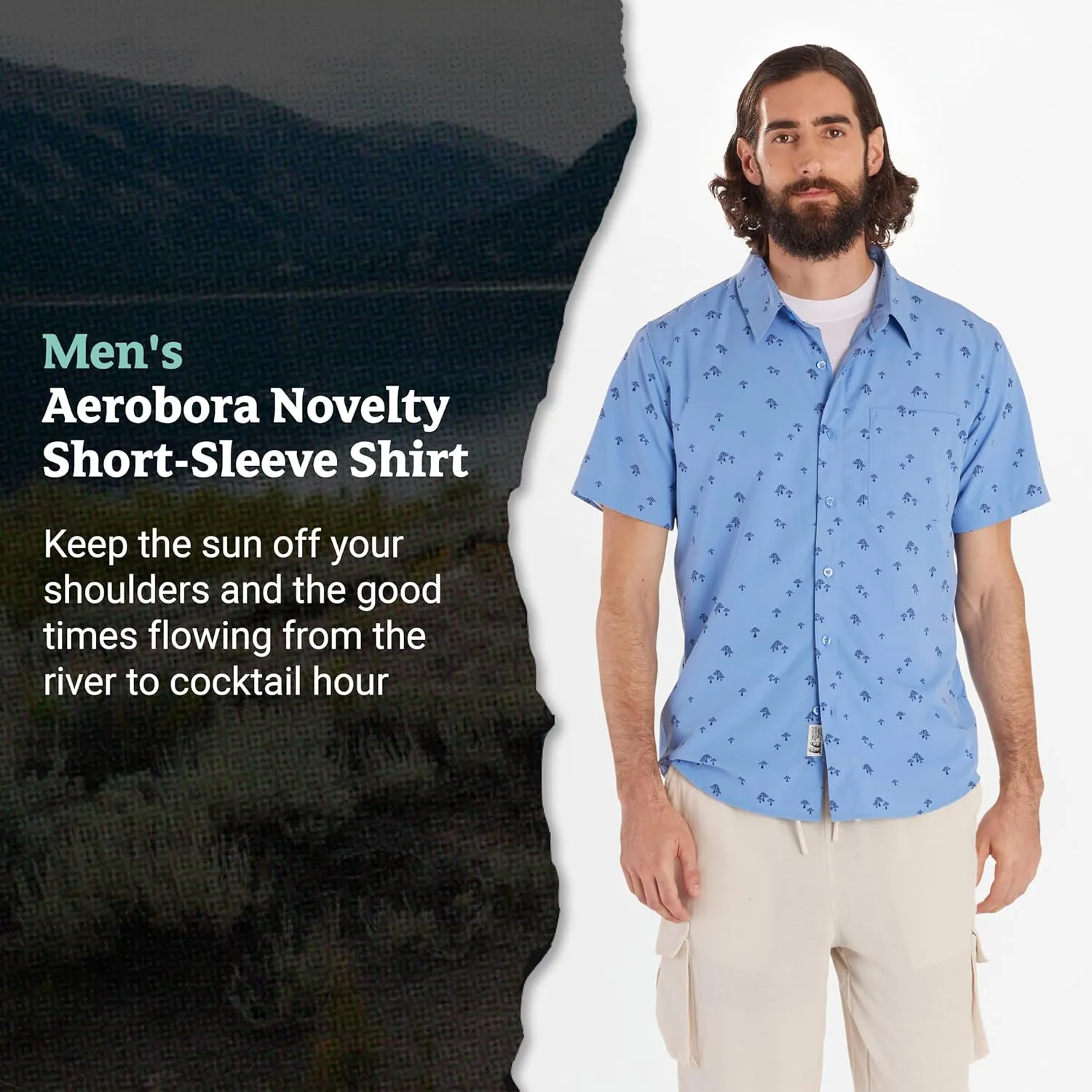 MARMOT Men's Aerobora Short Sleeve Button-Down Shirt - Lightweight, Packable, Quick-Drying UPF Protection