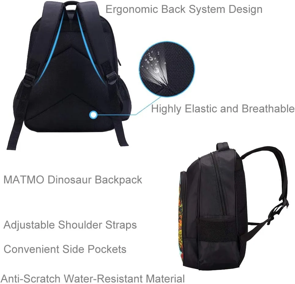 MATMO Dinosaur Backpack Student Backpacks for Boys School Backpack Kids Bookbag (Dinosaur 6)