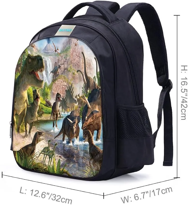 MATMO Dinosaur Backpack Student Backpacks for Boys School Backpack Kids Bookbag (Dinosaur 6)
