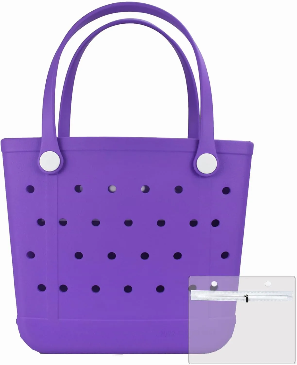 Medium Beach Bag, Waterproof Rubber Beach Bag, Washable Open Tote Bag Durable Tote Travel Bags for Outdoor Sport