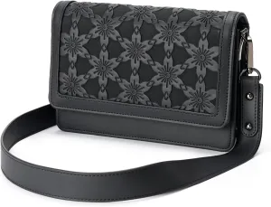 MEITRUE Crossbody Bags for Women Designer Phone Purse Small Shoulder Handbags RFID Wallet with Card Pocket-Snowflake Style