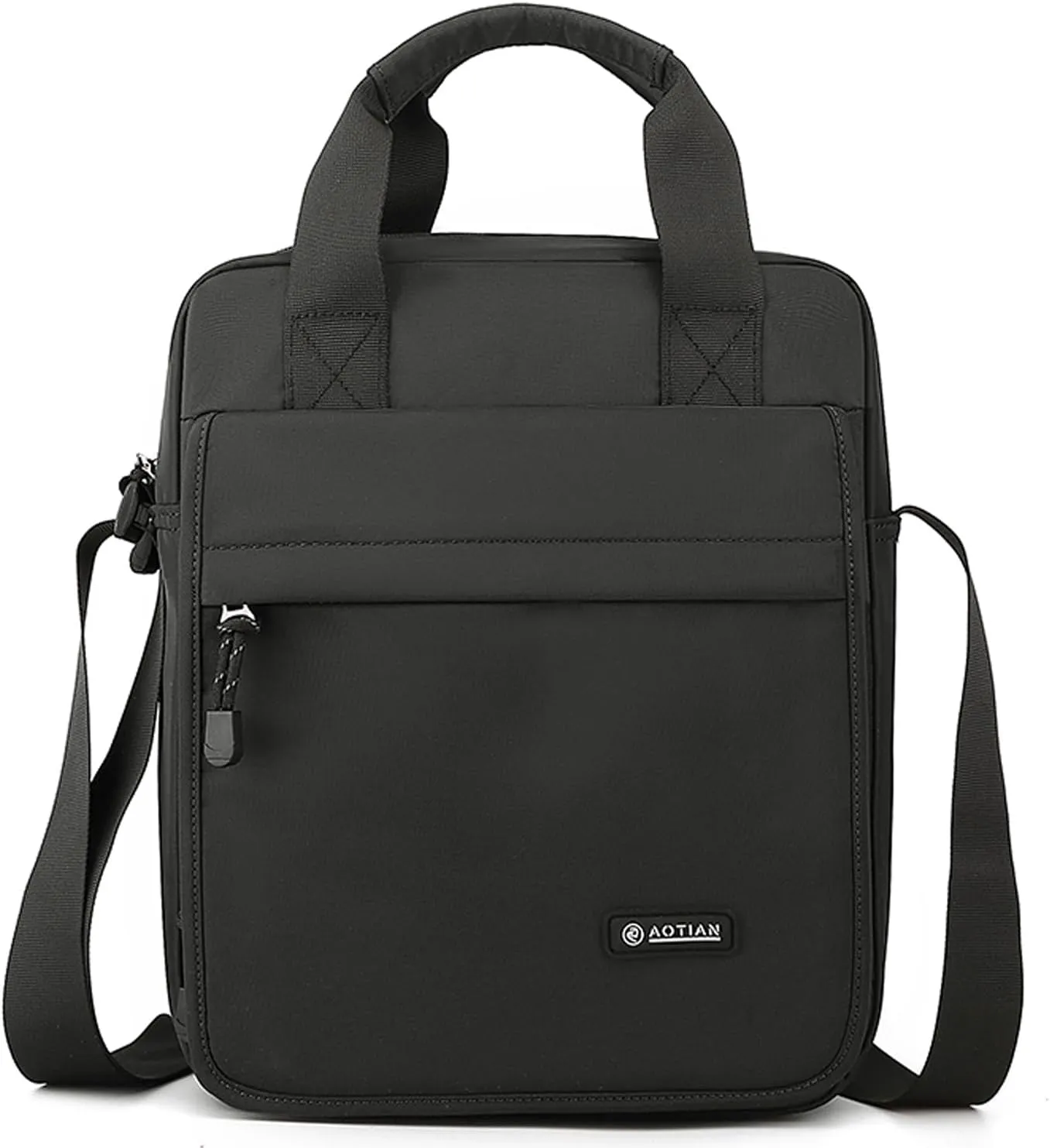 Men's Messenger Bag Shoulder Bag Nylon Business Waterproof Casual Black, Crossbody Bag Lightweight B5 for Work Travel Outdoor
