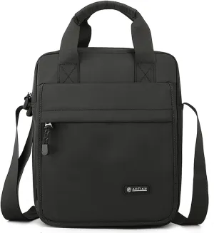 Men's Messenger Bag Shoulder Bag Nylon Business Waterproof Casual Black, Crossbody Bag Lightweight B5 for Work Travel Outdoor