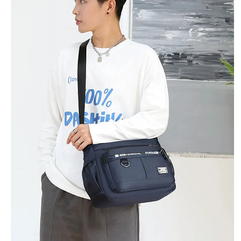 Men's Messenger Crossbody Shoulder Bags Men Small Sling Pack For Work Business Waterproof Oxford Packs Satchel Purse