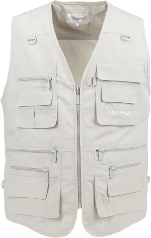 Men's Poplin Outdoors Travel Sports Multi-Pockets Work Fishing Vest