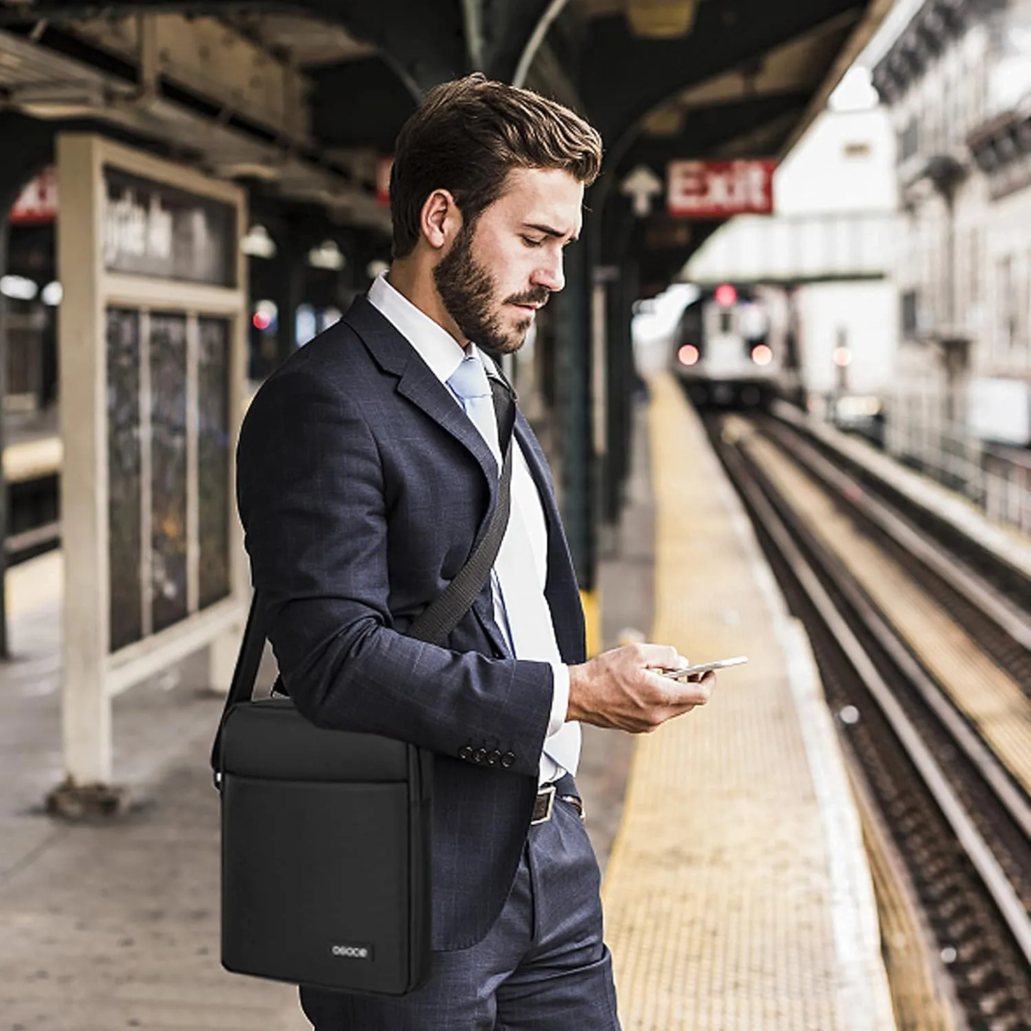 Messenger Bag, Crossbody Bag Shoulder Bag for Men Water Resistant Man Bag Man Purse for Business Office
