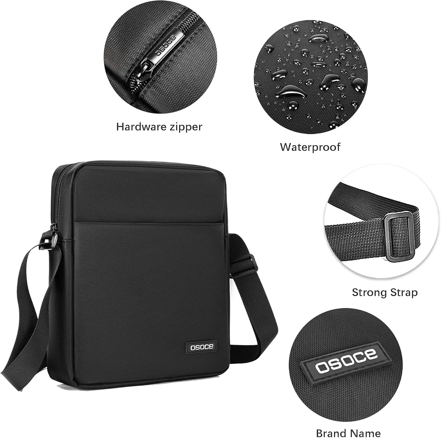 Messenger Bag, Crossbody Bag Shoulder Bag for Men Water Resistant Man Bag Man Purse for Business Office