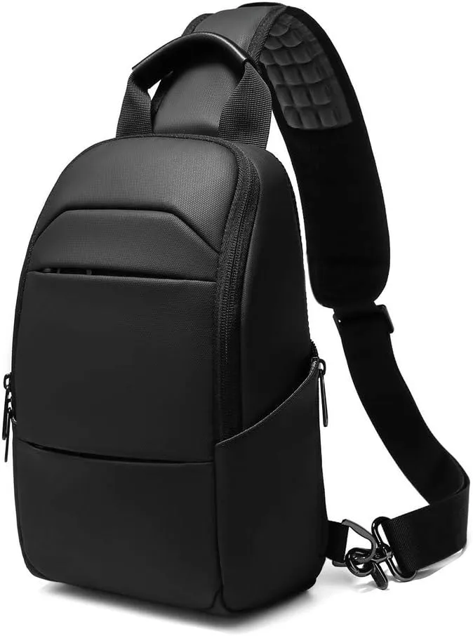 Messenger Bag for Men,Small Black Sling Crossbody Bags,Waterproof Daypacks,Hiking Biking Shoulder Bag