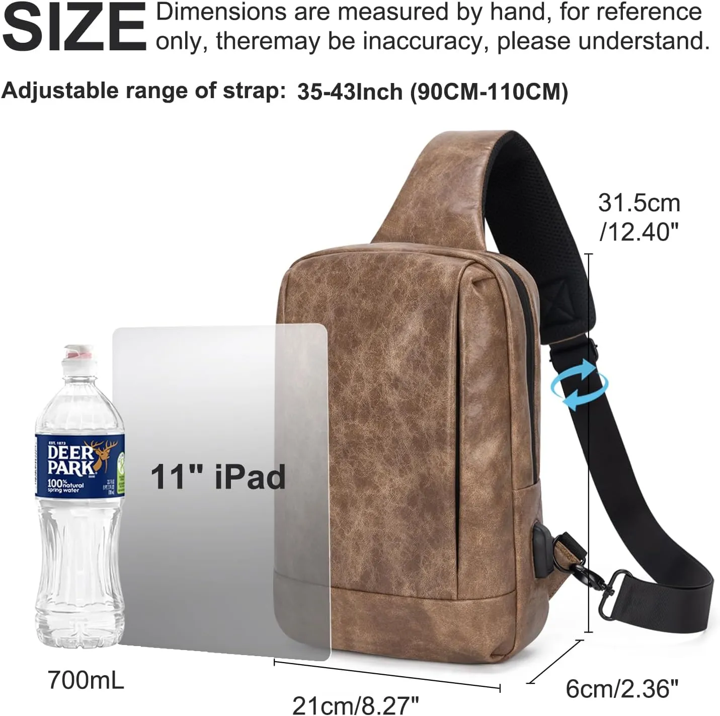 Messenger Bag Sling Bag Crossbody Shoulder Bag for Men Women Travel Work Satchel Bags