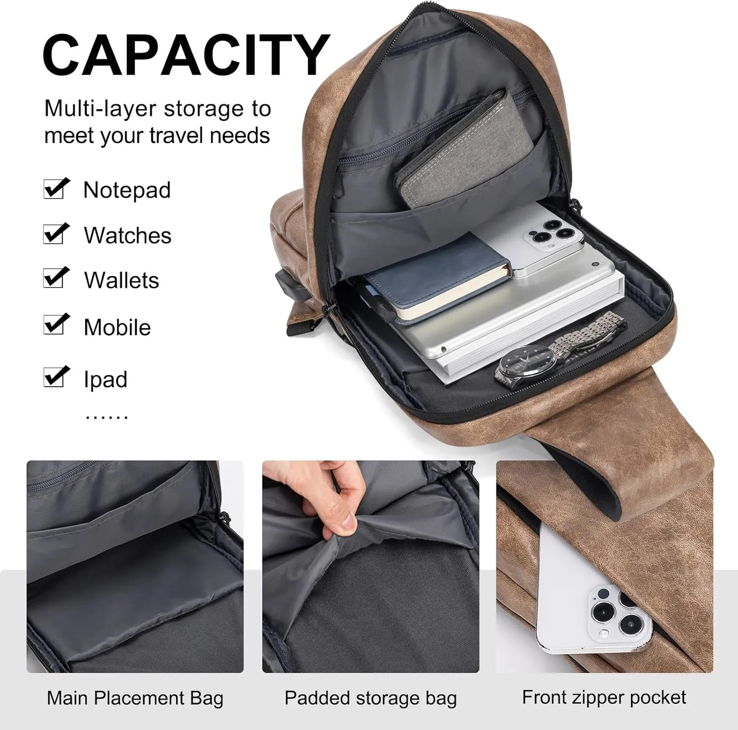 Messenger Bag Sling Bag Crossbody Shoulder Bag for Men Women Travel Work Satchel Bags