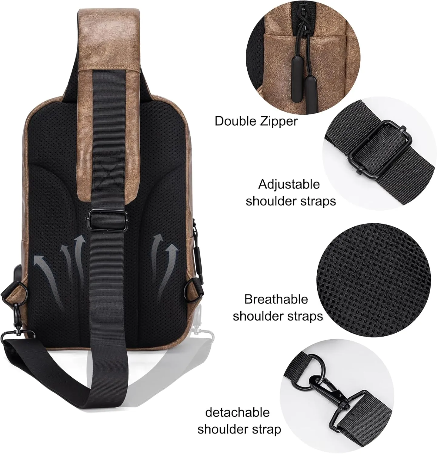 Messenger Bag Sling Bag Crossbody Shoulder Bag for Men Women Travel Work Satchel Bags