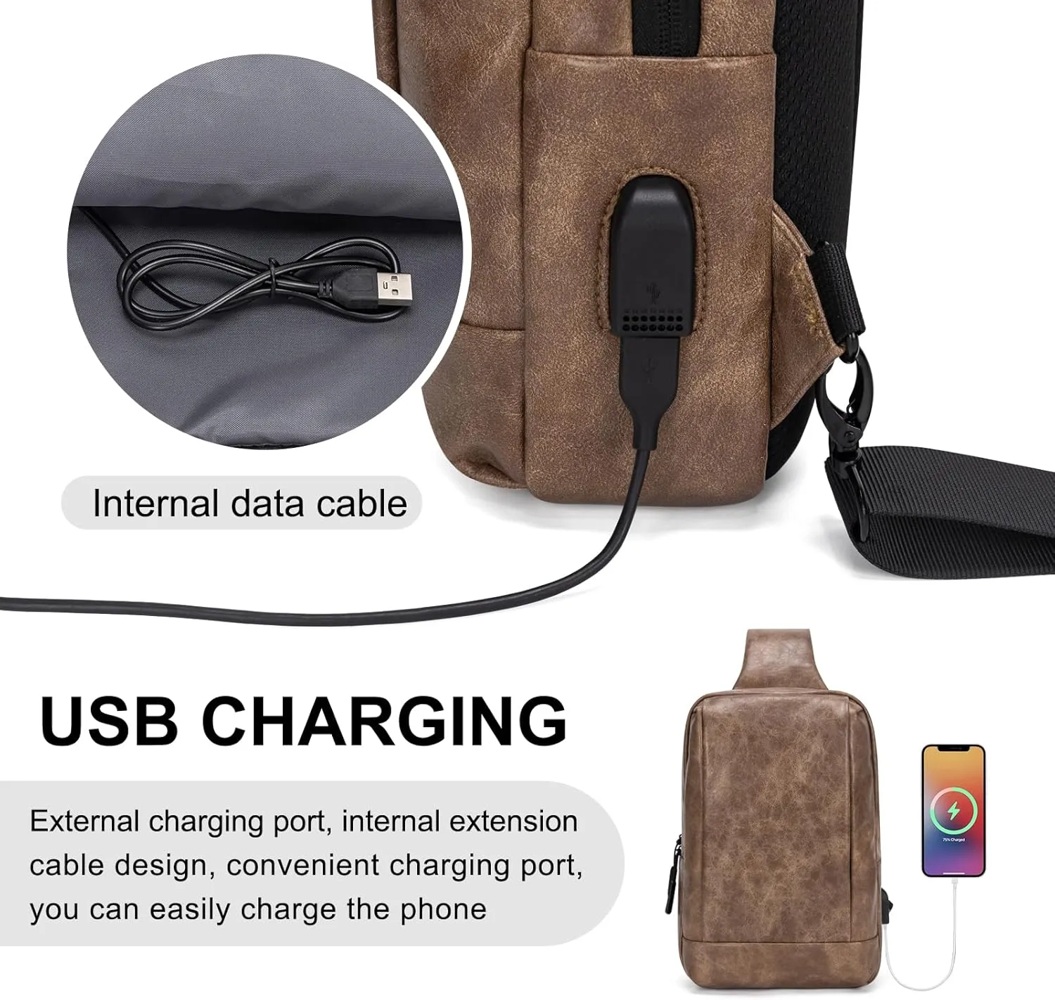 Messenger Bag Sling Bag Crossbody Shoulder Bag for Men Women Travel Work Satchel Bags