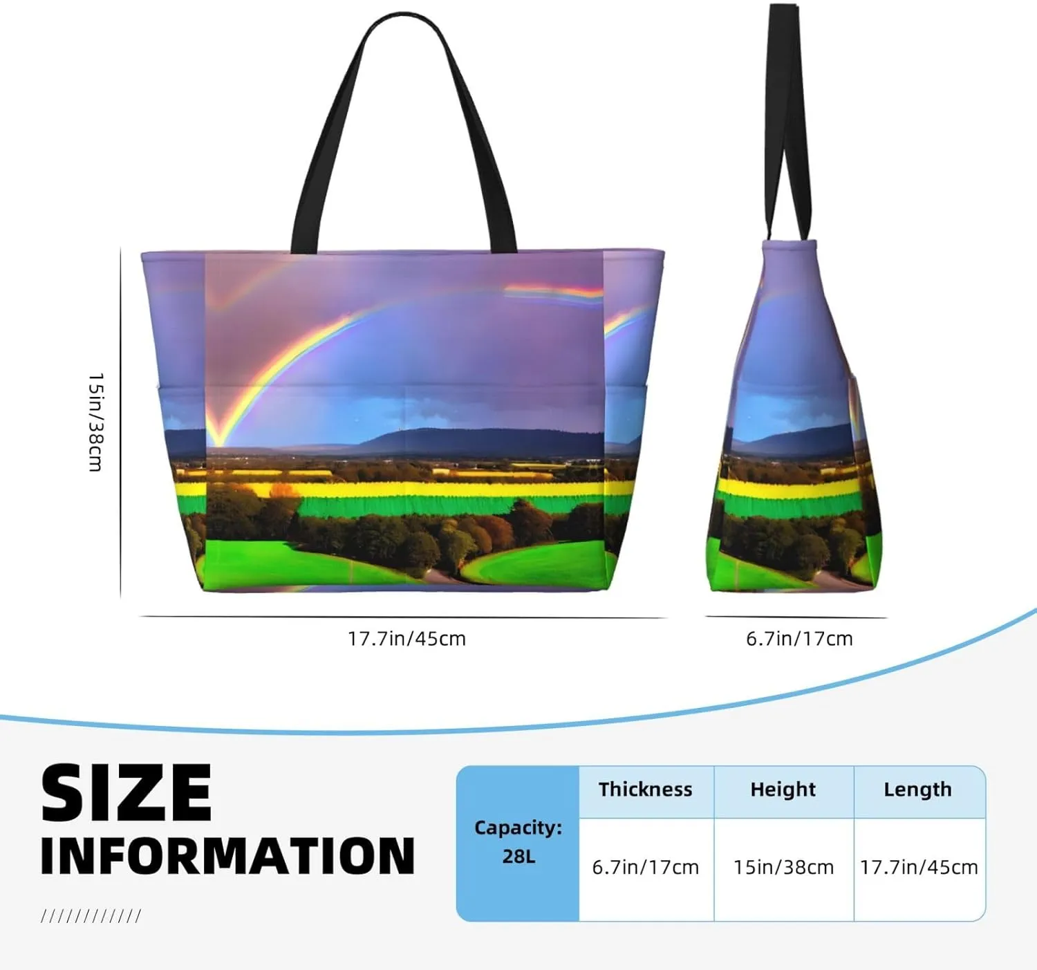 Mid Century Modern Spacious Large Capacity Beach Travel Bag - Foldable Beach Bag Tote Bag With Zipper
