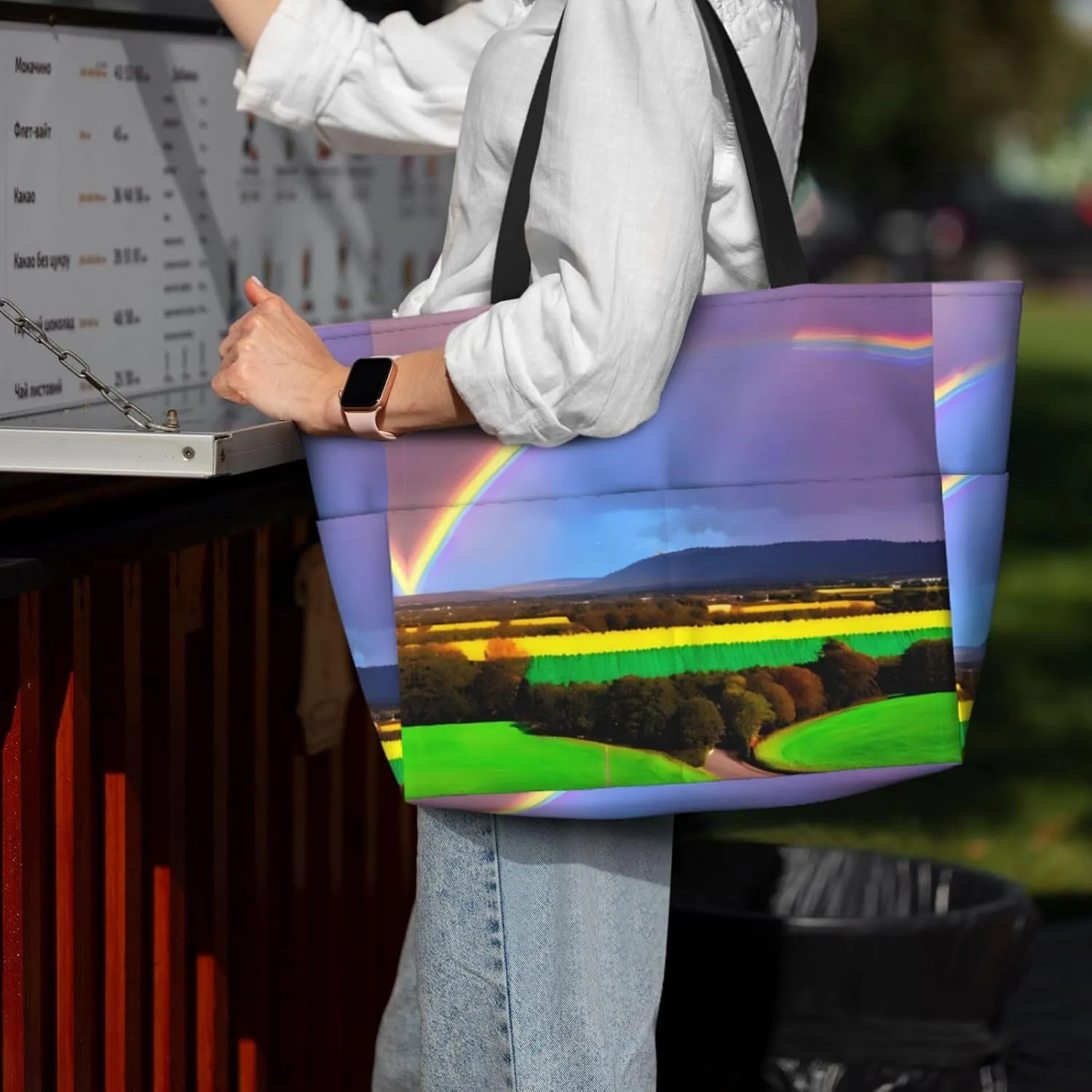 Mid Century Modern Spacious Large Capacity Beach Travel Bag - Foldable Beach Bag Tote Bag With Zipper
