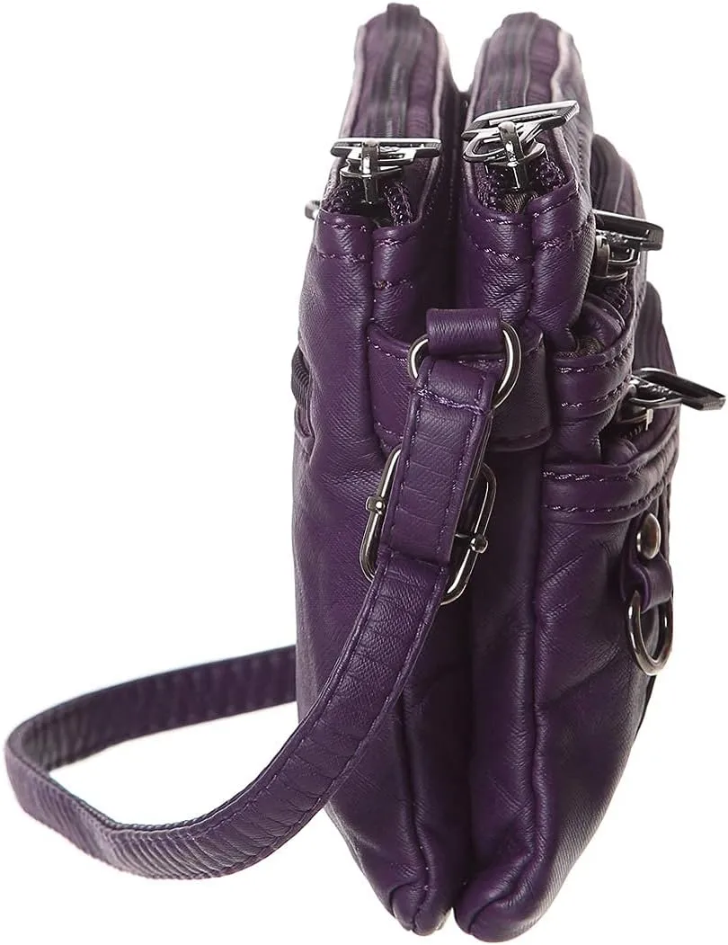 MINICAT Treble Pockets Small Crossbody Purse Cell Phone Purse Shoulder Bags for Women