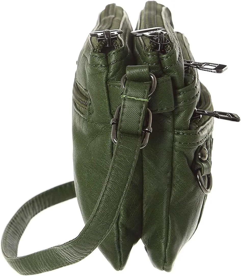 MINICAT Treble Pockets Small Crossbody Purse Cell Phone Purse Shoulder Bags for Women