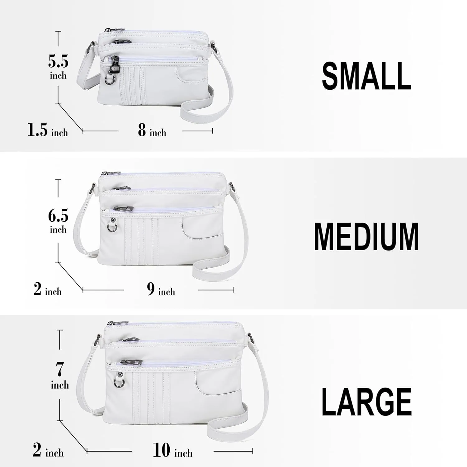 MINICAT Treble Pockets Small Crossbody Purse Cell Phone Purse Shoulder Bags for Women