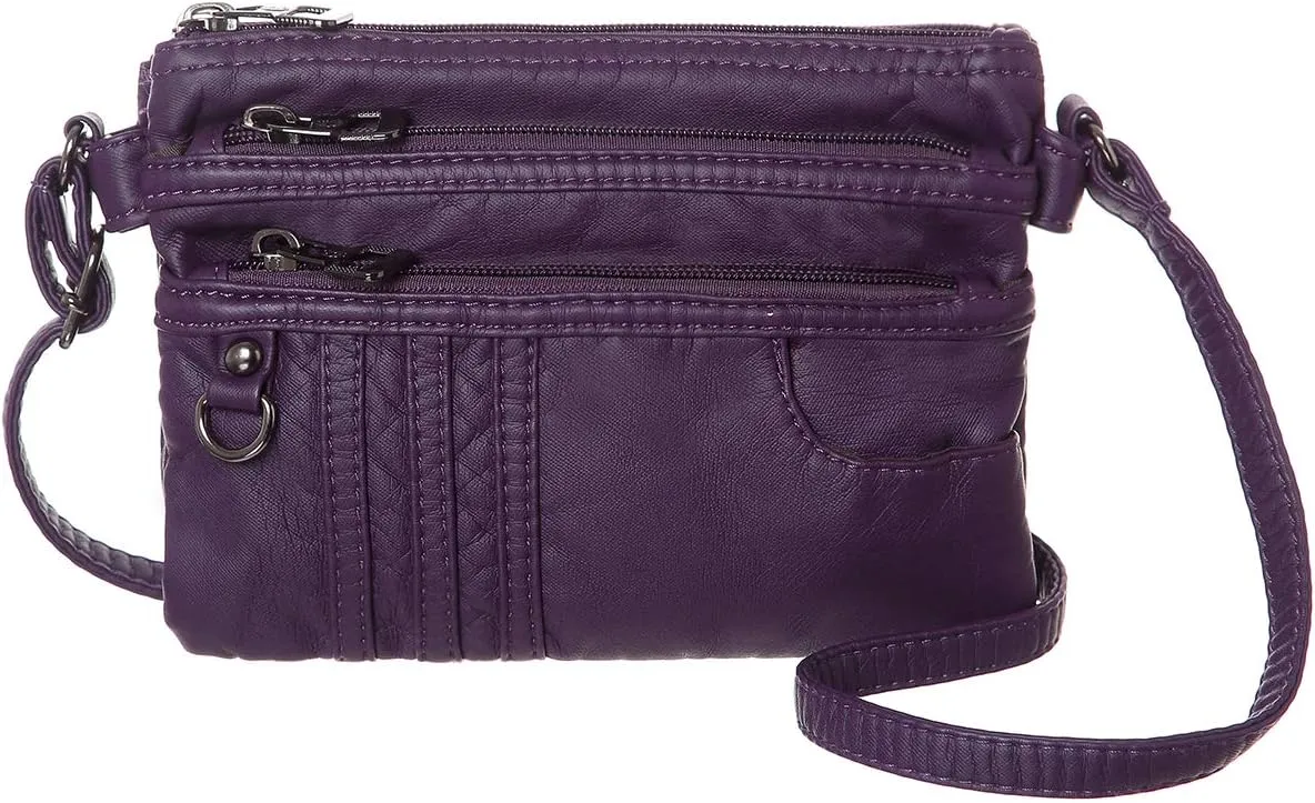 MINICAT Treble Pockets Small Crossbody Purse Cell Phone Purse Shoulder Bags for Women