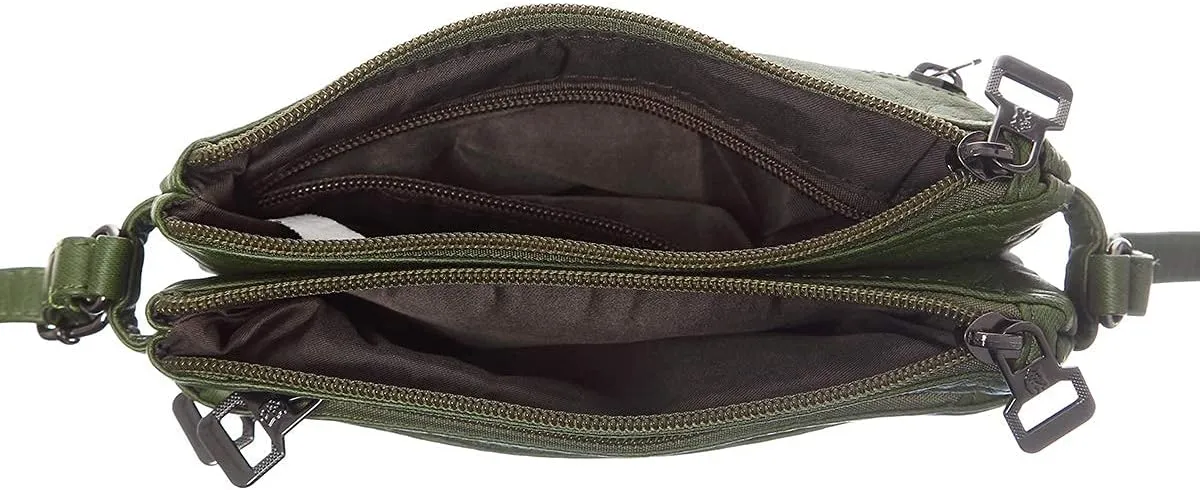 MINICAT Treble Pockets Small Crossbody Purse Cell Phone Purse Shoulder Bags for Women