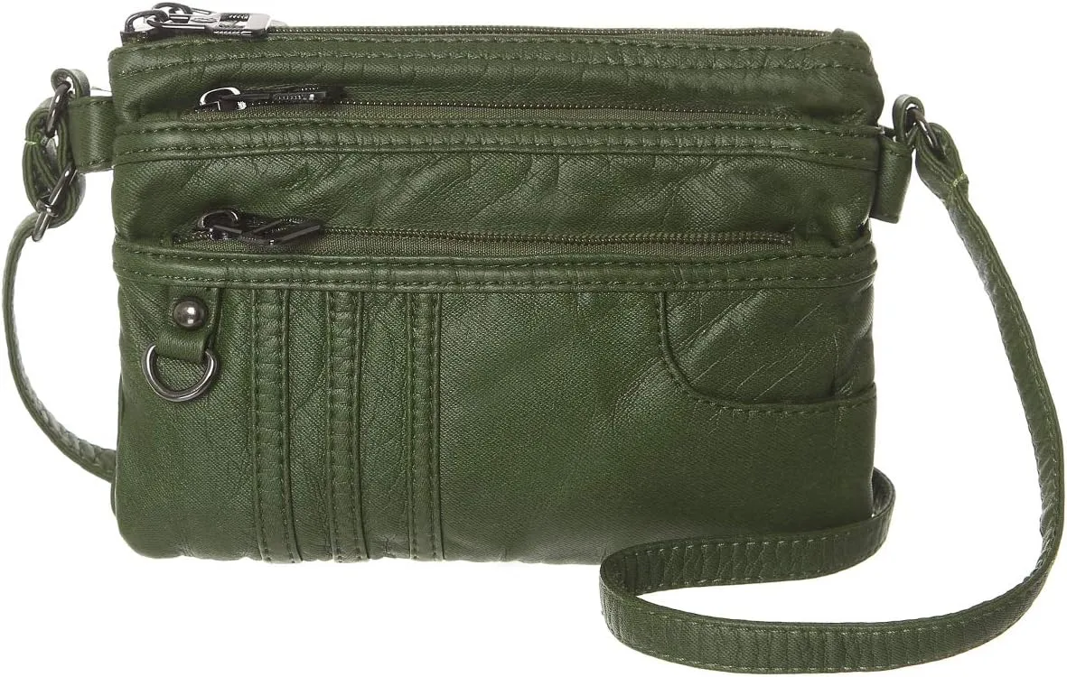 MINICAT Treble Pockets Small Crossbody Purse Cell Phone Purse Shoulder Bags for Women