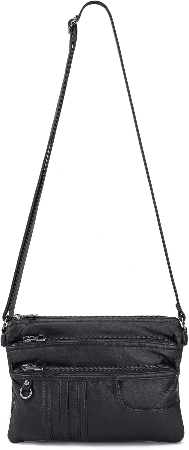 MINICAT Treble Pockets Small Crossbody Purse Cell Phone Purse Shoulder Bags for Women