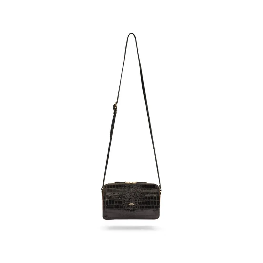 Miranda Bag - Black Croc-Effect