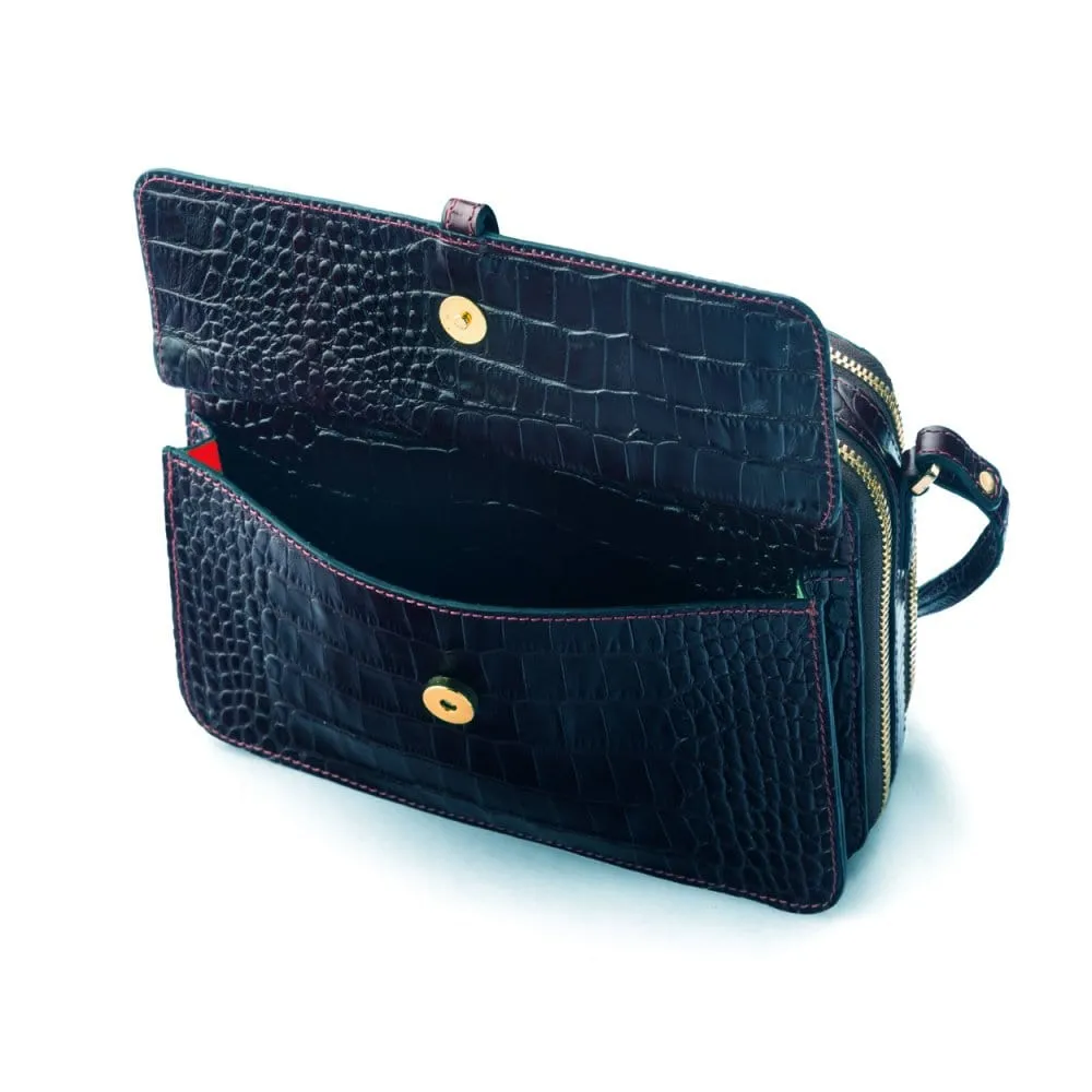 Miranda Bag - Black Croc-Effect