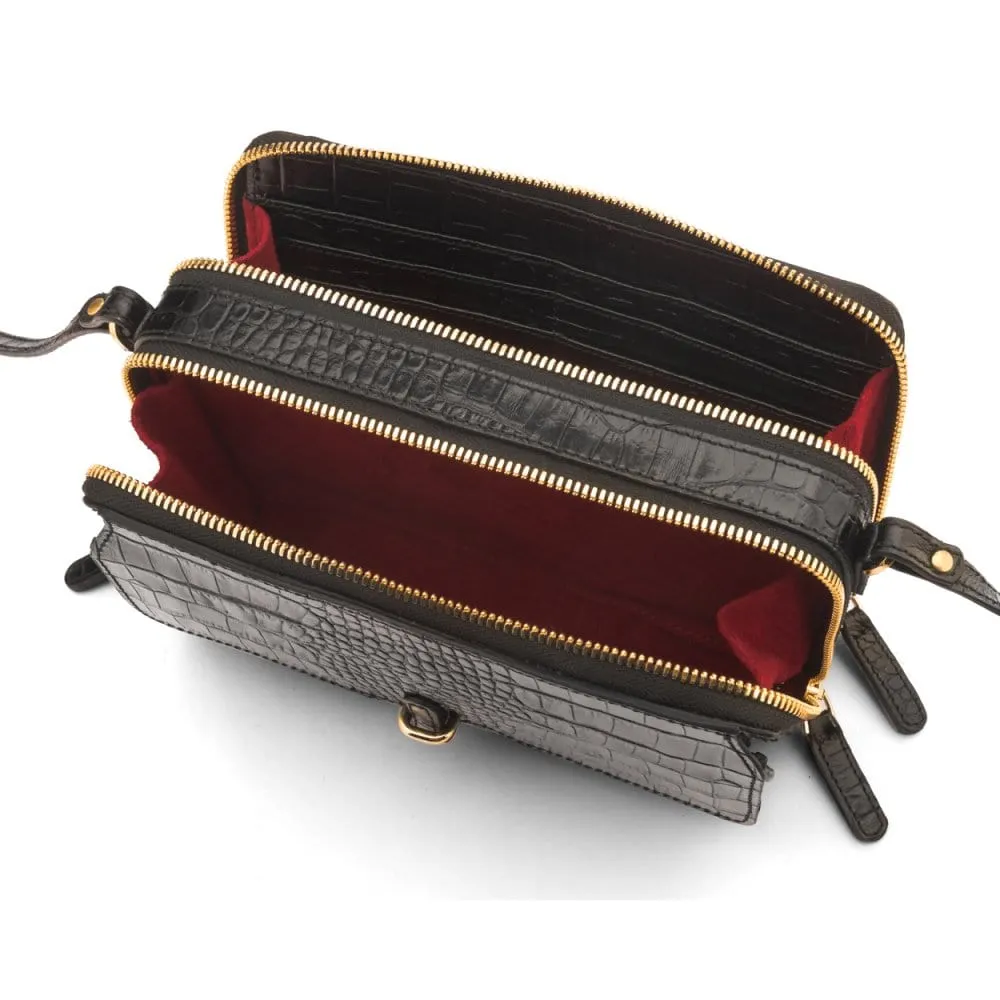 Miranda Bag - Black Croc-Effect