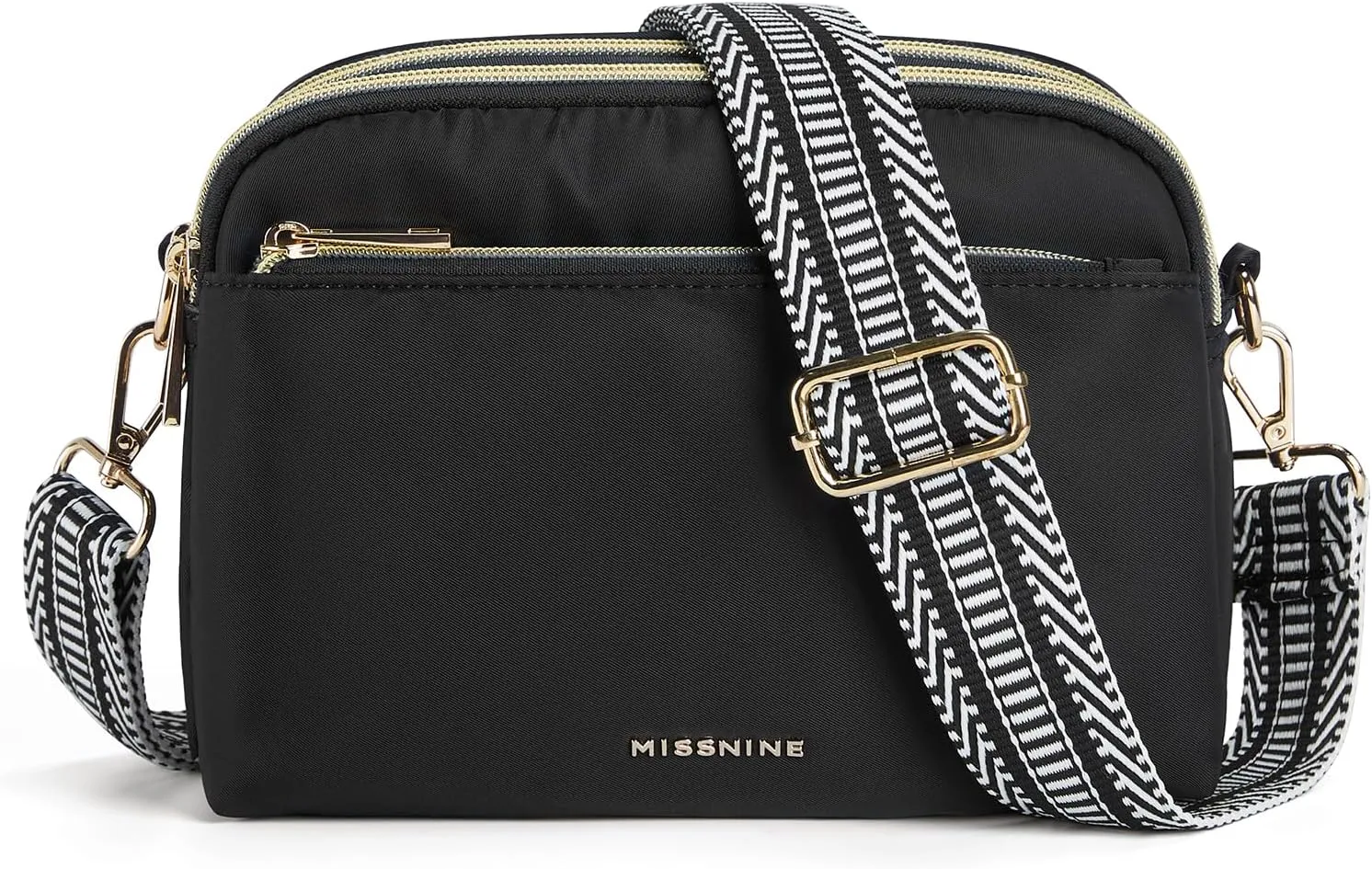 Missnine Small Crossbody Bags for Women, Travel Handbags and Purses, Trendy Nylon Shoulder Bag with Adjustable Strap