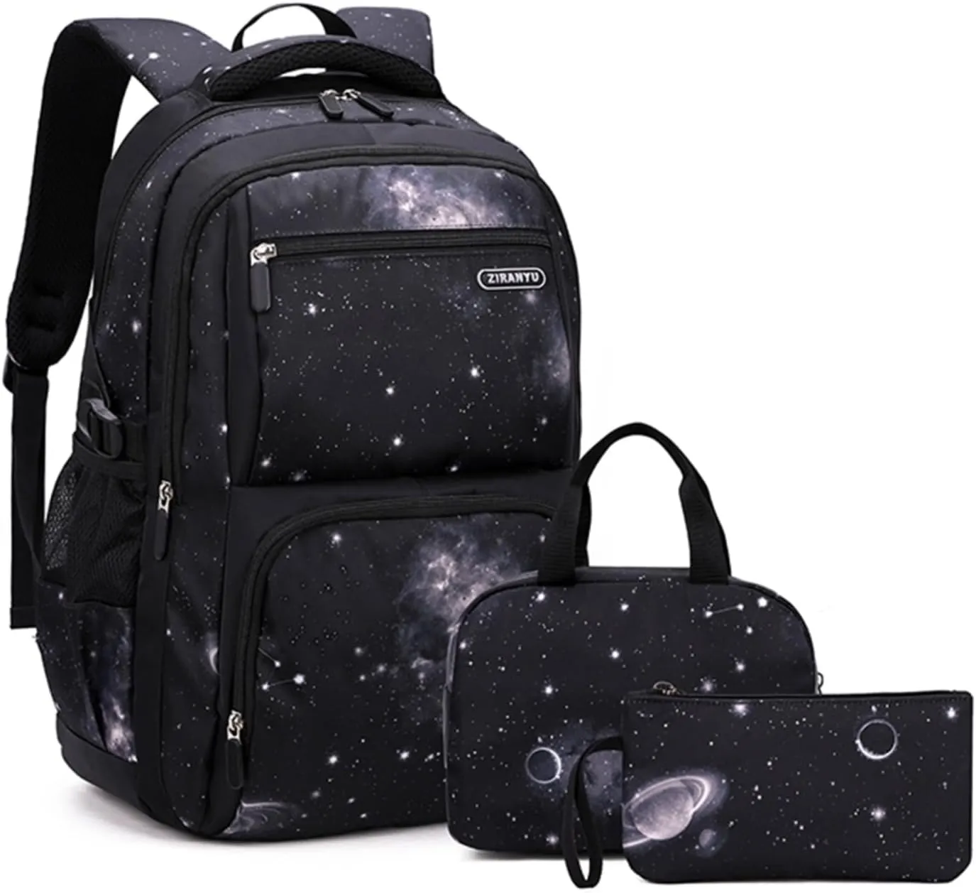 MITOWERMI Boys Backpacks for Primary Junior School Kids Backpack with Lunch Box Galaxy Space Bookbags for Boys Girls