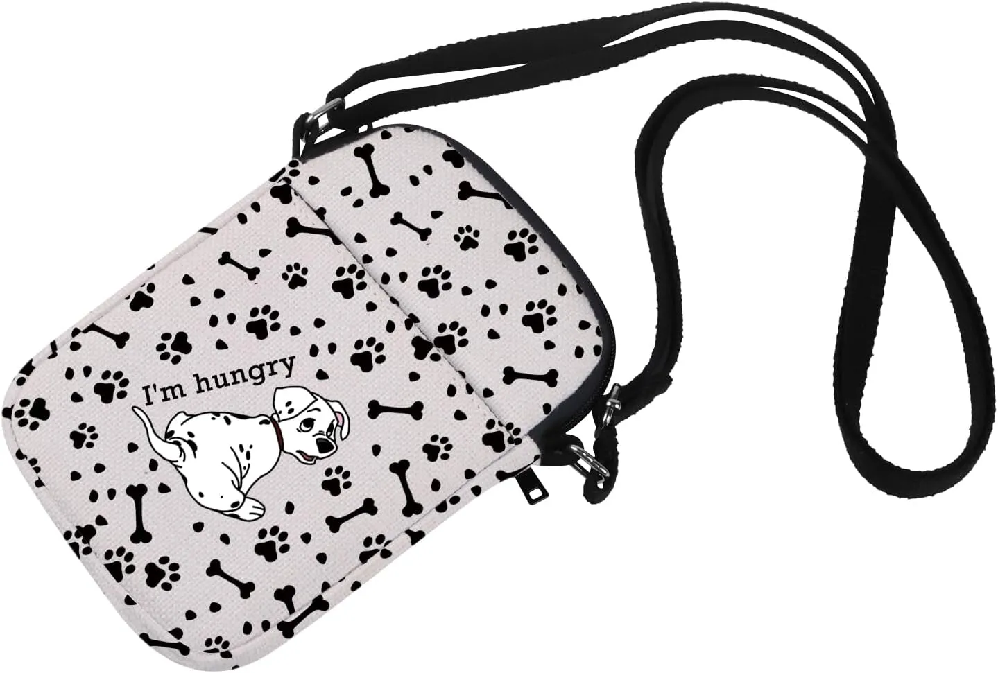 MNIGIU 101 Dogs Movie Inspired Gift Rolly Lover Gift I’m Hungry Crossbody Bag Dalmatians Movie Fans Gift