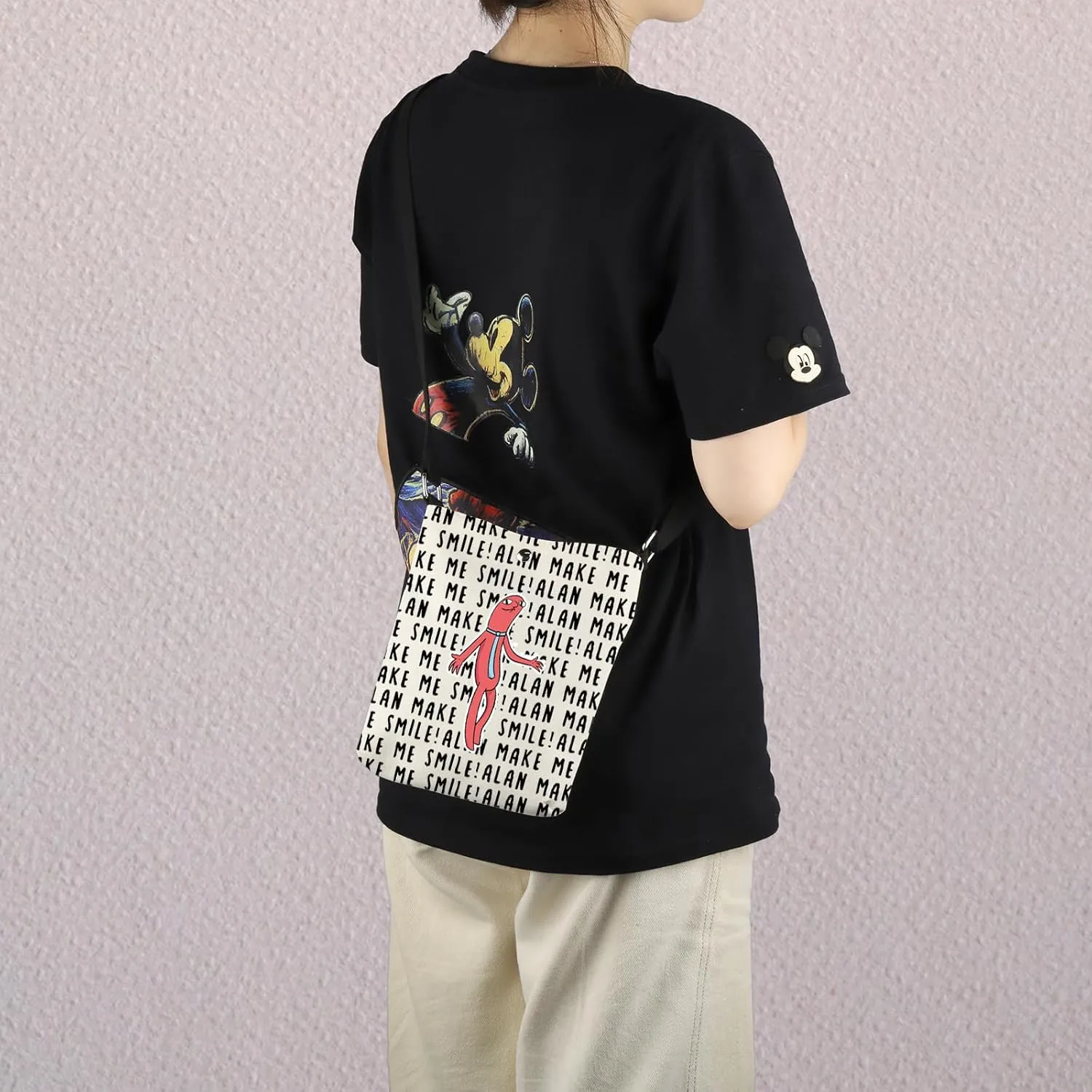 MNIGIU Funny Smiling-F Gift Pim Charlie Alan Glep Crossbody Bag Smiling-F Lover Gift Smiling-F Merch For Women