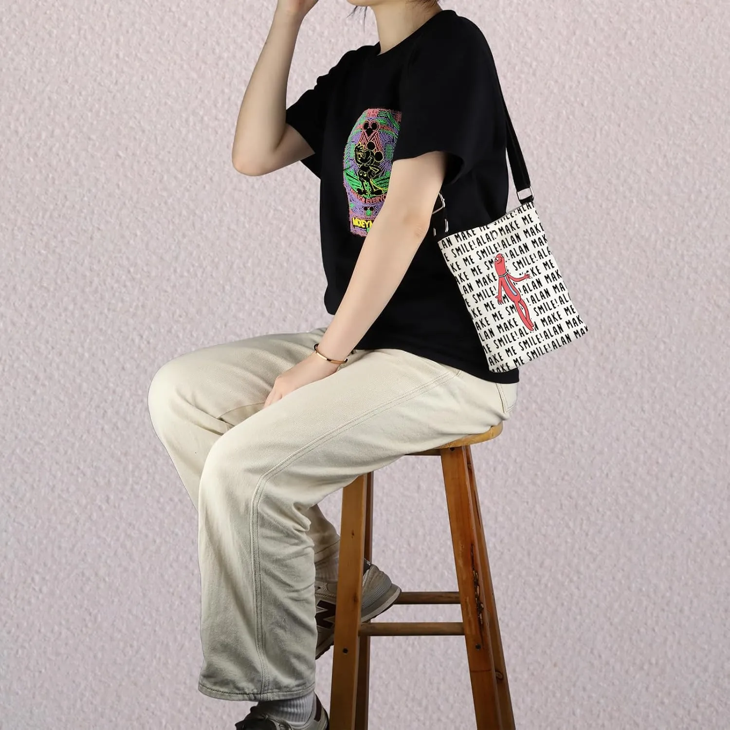 MNIGIU Funny Smiling-F Gift Pim Charlie Alan Glep Crossbody Bag Smiling-F Lover Gift Smiling-F Merch For Women