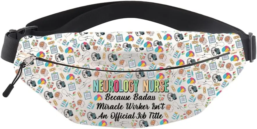 MNIGIU Neurology Nurse Gift Neuro Nurse Crossbody Bag Brain Nurse Graduation Gift Neuroscience Nurse Bum Bag