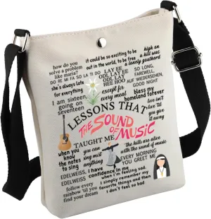 MNIGIU The Sound of Musical Encouragement Quote Crossbody Bag The Sound of Musical Merch For The Sound of Musical Fans