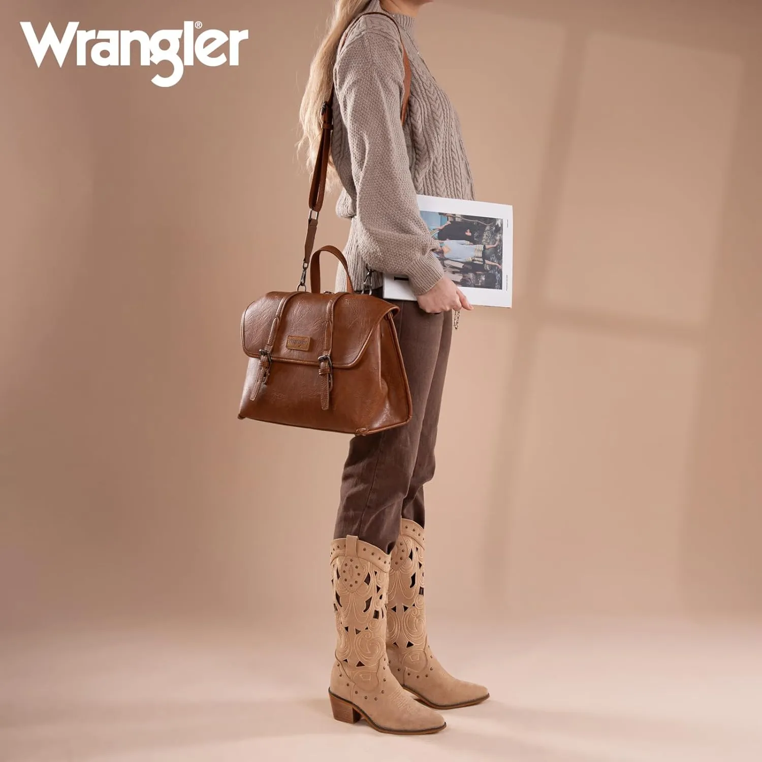Montana West Wrangler Convertible Backpack for Women Briefcase Messenger Bag Professional Computer Work Bag for Business/Travel/Office