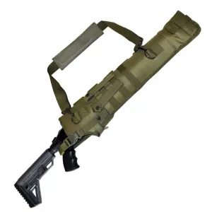 Mossberg maverick 88 12 gauge Pump Action Hunting Tactical case scabbard olive Molle Soft Padded case ATV Horse Motorcycle Holder Adapter.