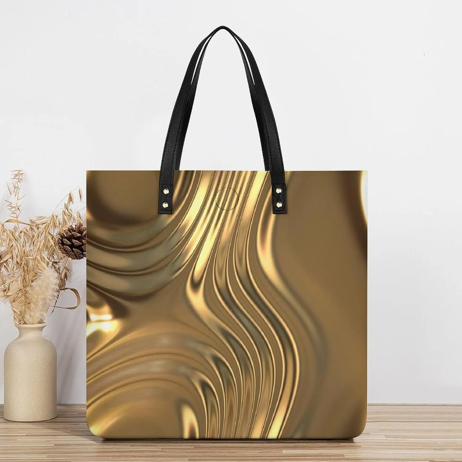 Mother Pearl Tiles Leather Tote Bag Is Sturdy Durable And Reusable Suitable for Various Occasions