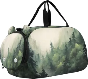 Mountain Kids Overnight Sports Duffel Bags with Shoe Compartment & Wet Pocket Travel Sport Gym Bag for Girls Boys