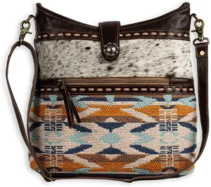 Myra Bag Crossbody Purse - Sun Serape Shoulder Bag for Women, Tribal-Inspired Purses for Women, Upcycled Woven Rug Cross Body Purse