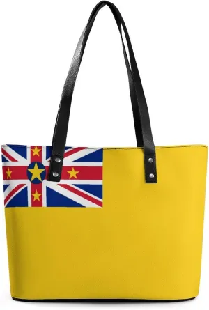 Namibia Flag Leather Tote Handbag for Women Spacious Work Bag Stylish Hobo Purse