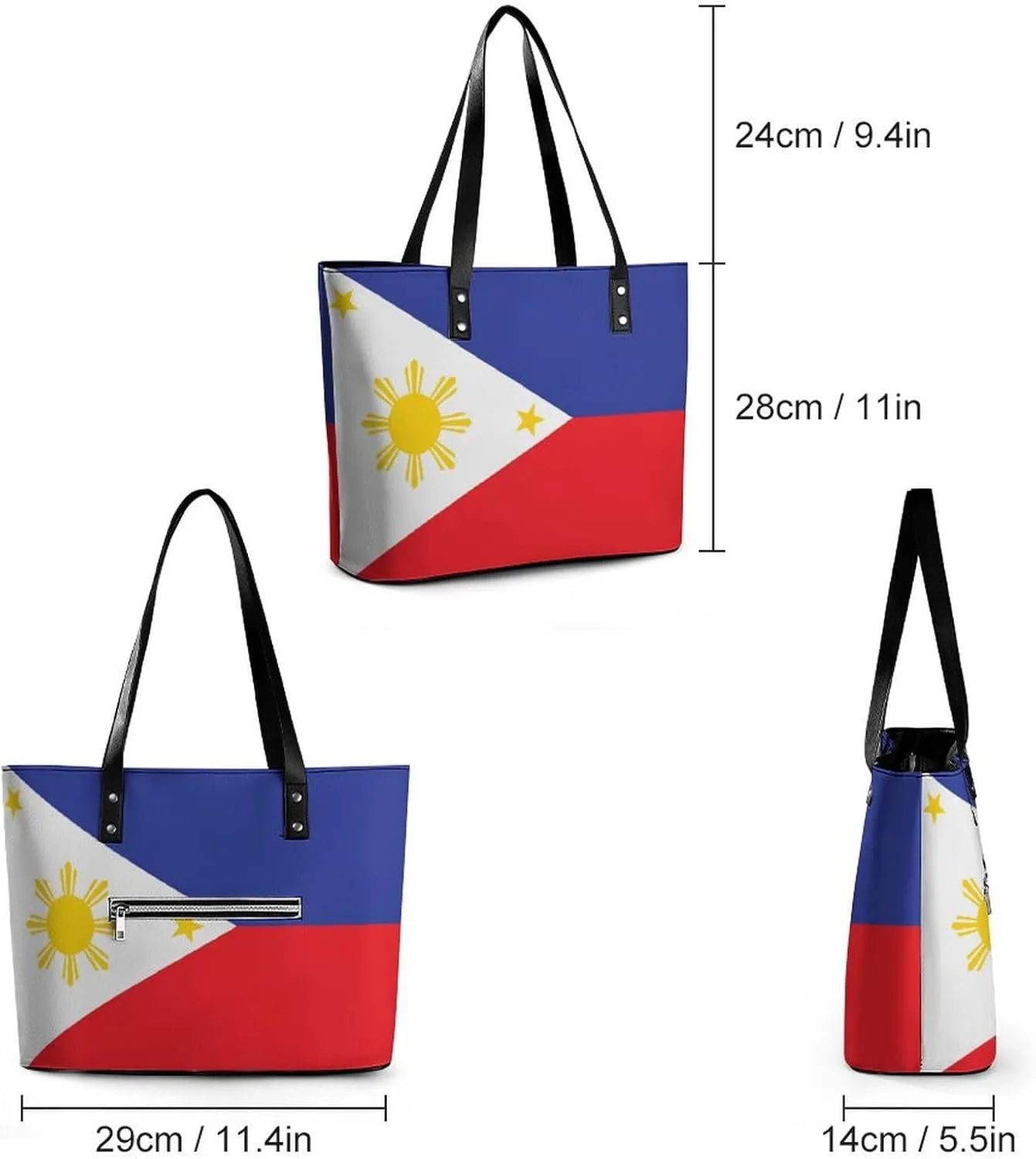 Namibia Flag Leather Tote Handbag for Women Spacious Work Bag Stylish Hobo Purse