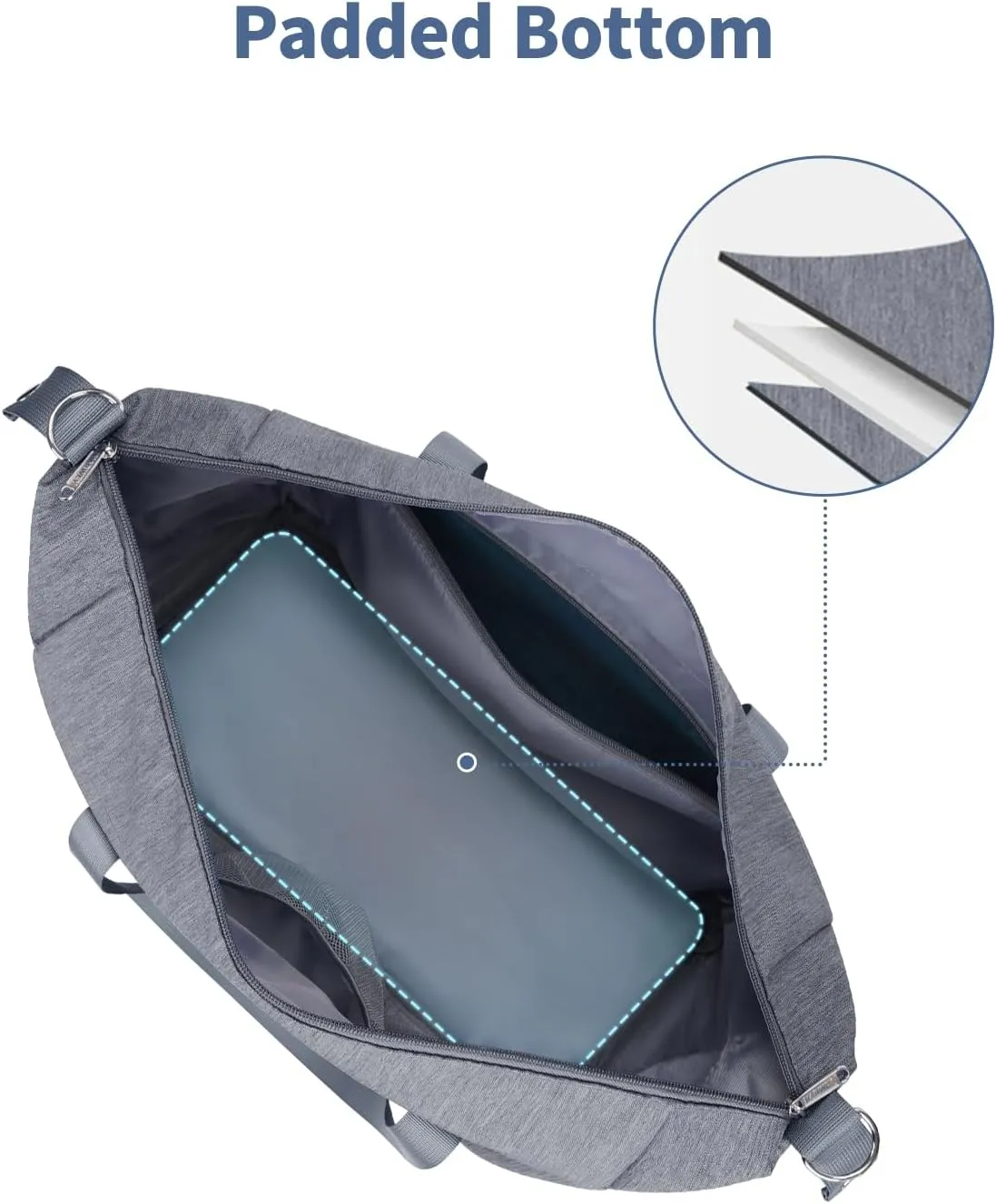 Narwey For Spirit Airlines Personal Item Bag 18x14x8 Travel Duffel Bag Carry on Bag Underseat for Airplane with Wet Pocket Small Gym Bag Weekender Overnight for Women and Men (Grey)