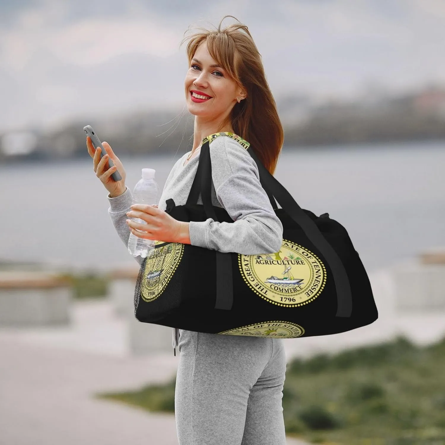 National Emblem Of Tennessee Travel Duffel Bag Large Foldable Waterproof Overnight Bag For Beach Swim Bags Pool Sports Gym