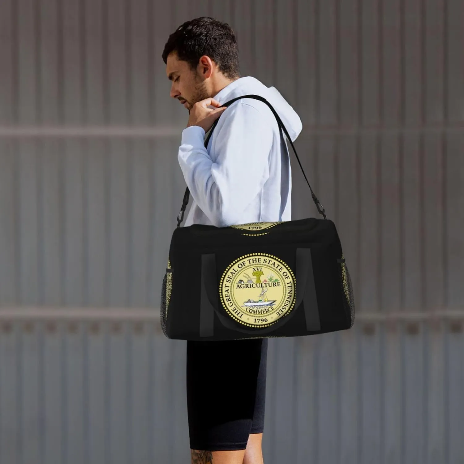 National Emblem Of Tennessee Travel Duffel Bag Large Foldable Waterproof Overnight Bag For Beach Swim Bags Pool Sports Gym