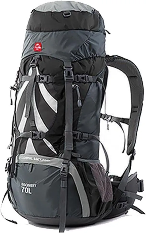 Naturehike 70 5L Lightweight Hiking Backpack, Tear-resistant Fabrics-Light CR Carrying System-Comfortable Weight-Bearing(Gray)
