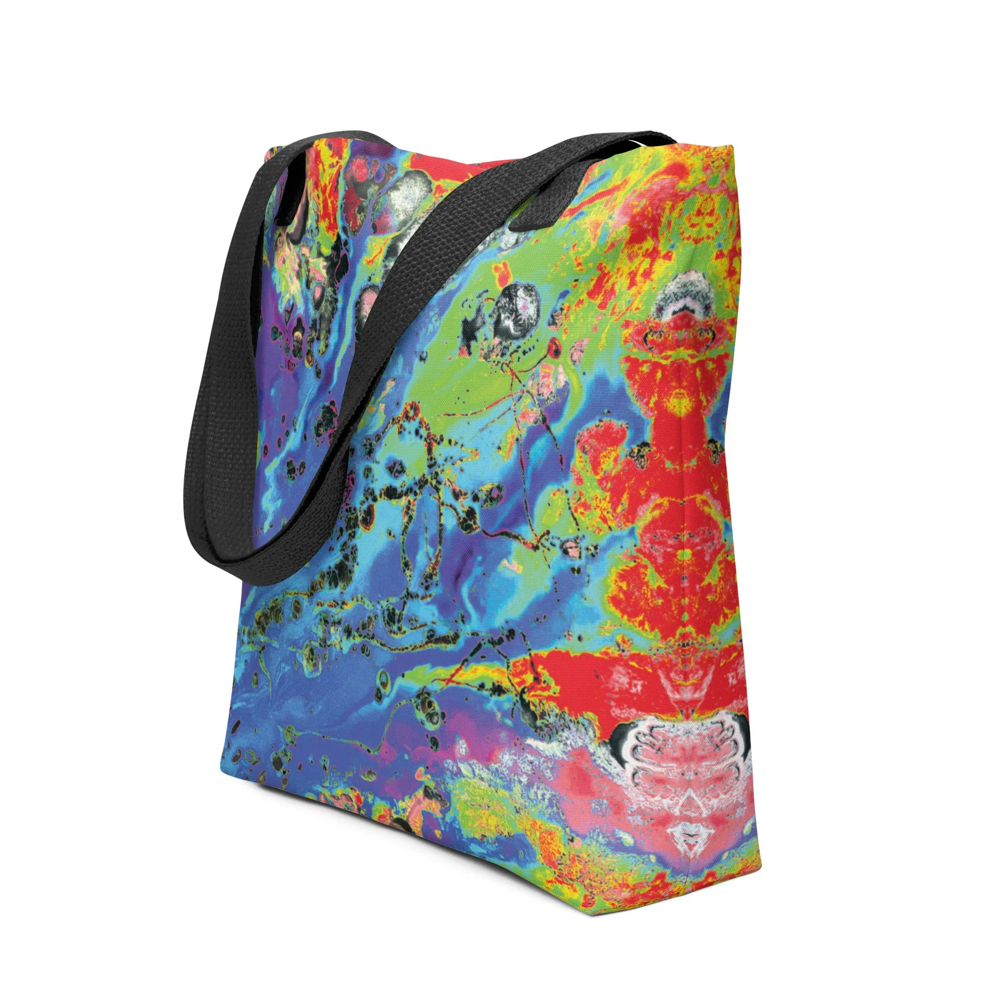 Neon Aquatic Odyssey Tote Bag