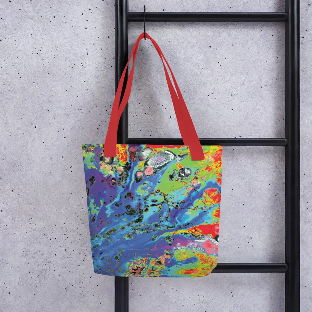 Neon Aquatic Odyssey Tote Bag